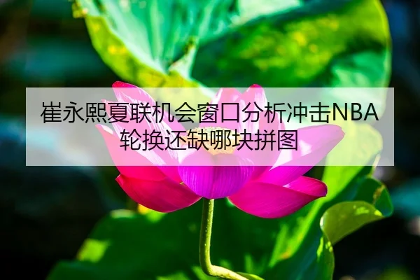 崔永熙夏联机会窗口分析冲击NBA轮换还缺哪块拼图